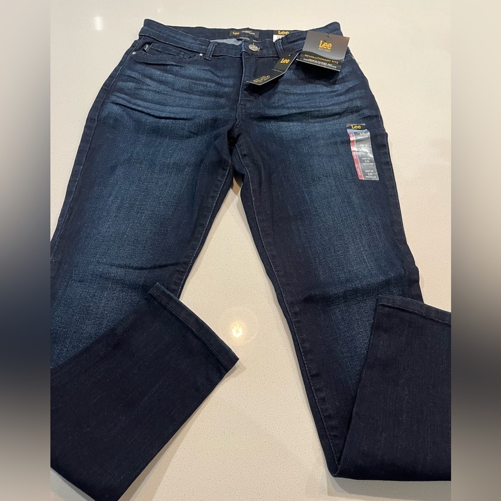 NEW Slim Fit Mid Rise Skinny Leg Jeans- 10 Medium Nightingale - Picture 8 of 13
